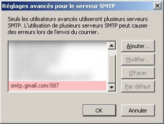 smtp ajout&eacute; !